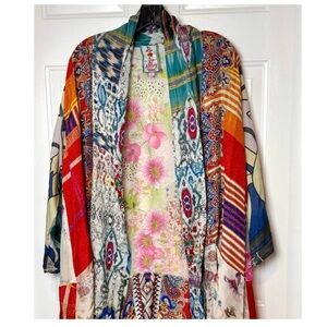 Johnny Was Multicolor Patterned Kimono